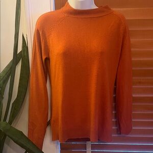Karen Scott Vibrant Orange Turtleneck Sweater